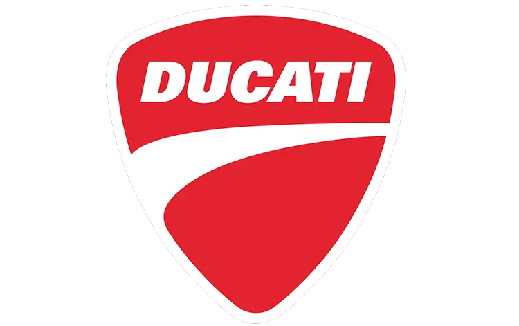 red and white Ducati logo